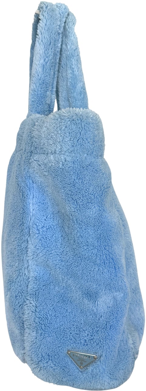 Prada Terry Tote Bag Celeste Blauw