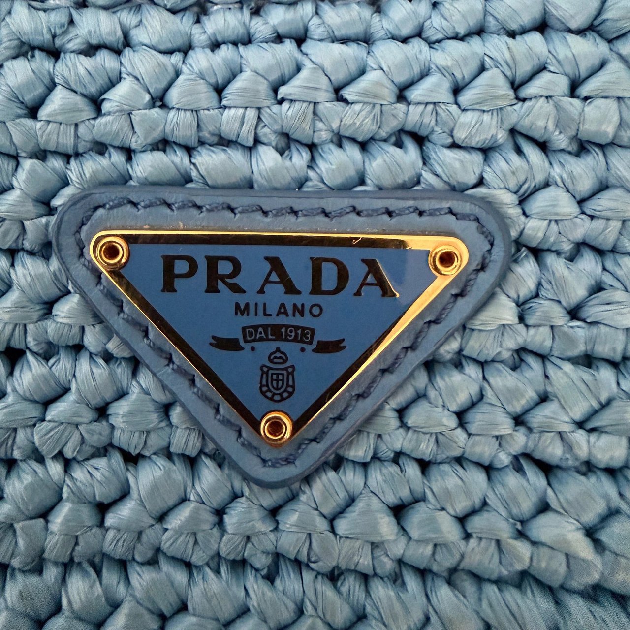Prada Prada Re-Edition 2005 Raffia hellblau /neuwertig Blauw