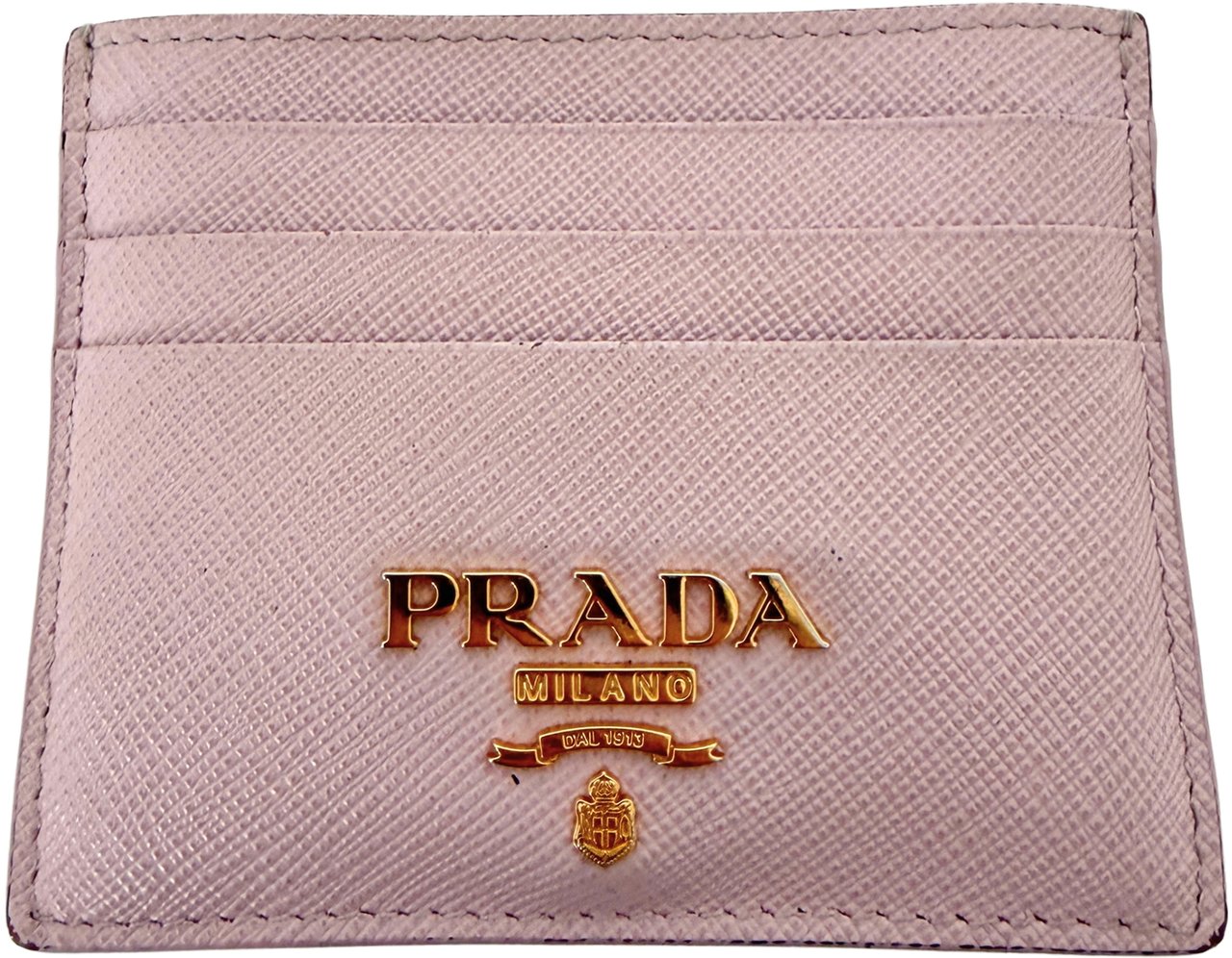 Prada Prada Kartenetui aus Saffiano Leder pink / akzeptabel Zwart