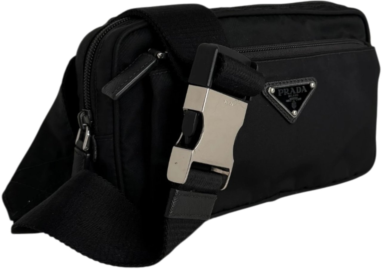 Prada Pre-Owned Kleine Tessuto Gürteltasche schwarz Zwart