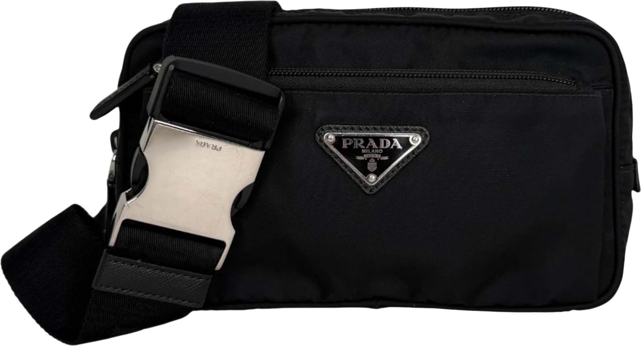 Prada Pre-Owned Kleine Tessuto Gürteltasche schwarz Zwart