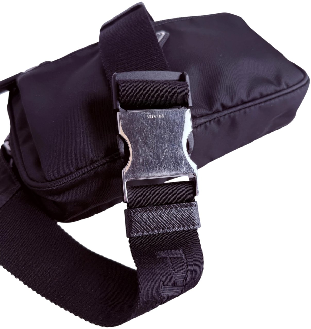 Prada Pre-Owned Kleine Tessuto Gürteltasche schwarz Zwart