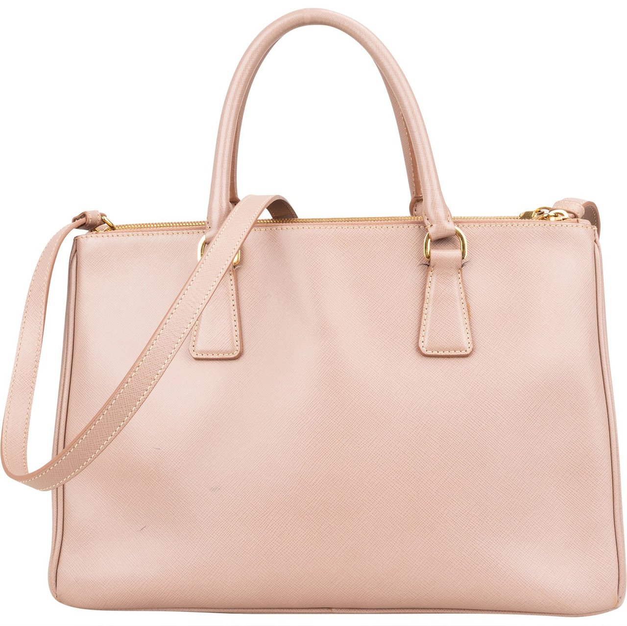 Prada Prada Saffiano Leather Galleria Handbag Rood