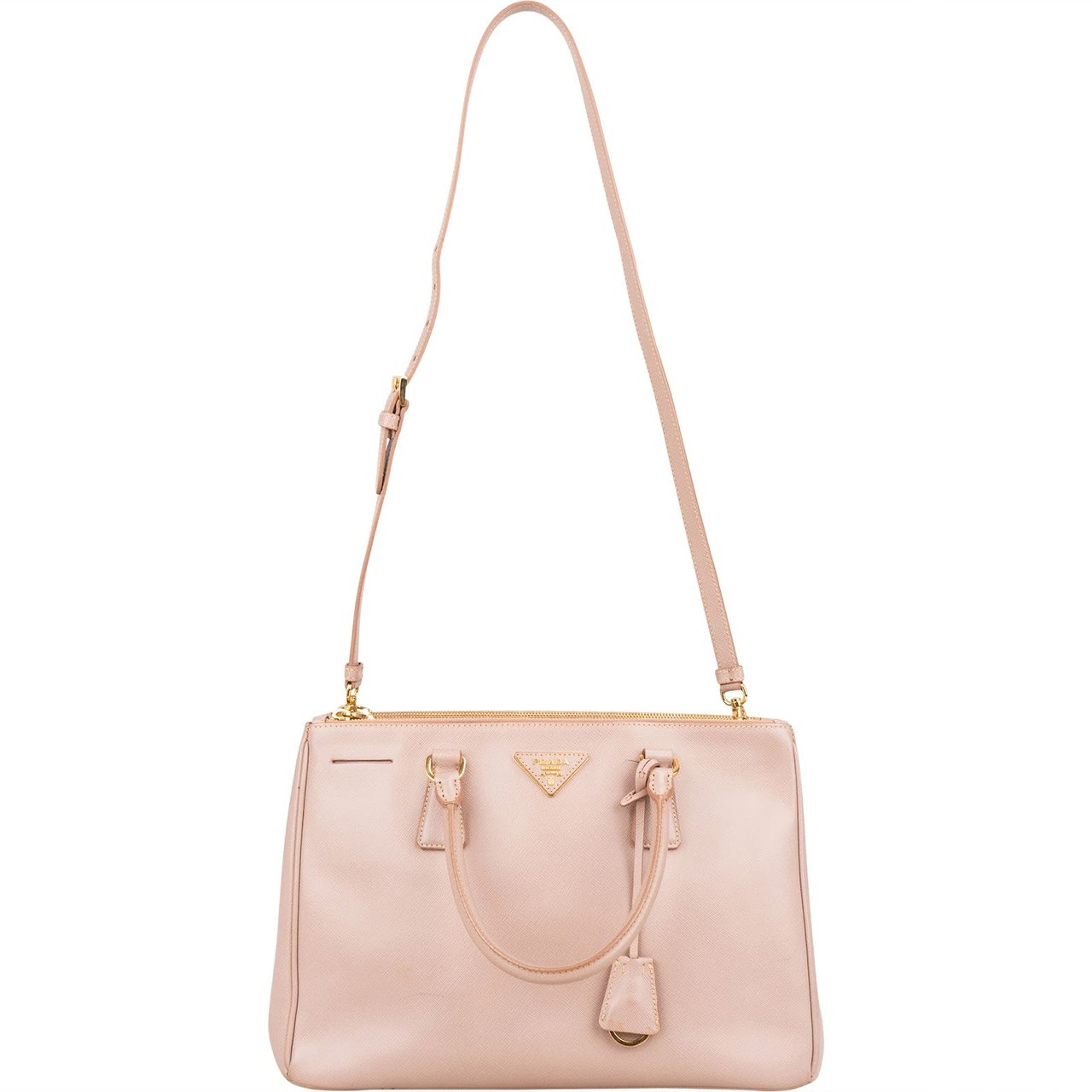 Prada Prada Saffiano Leather Galleria Handbag Rood