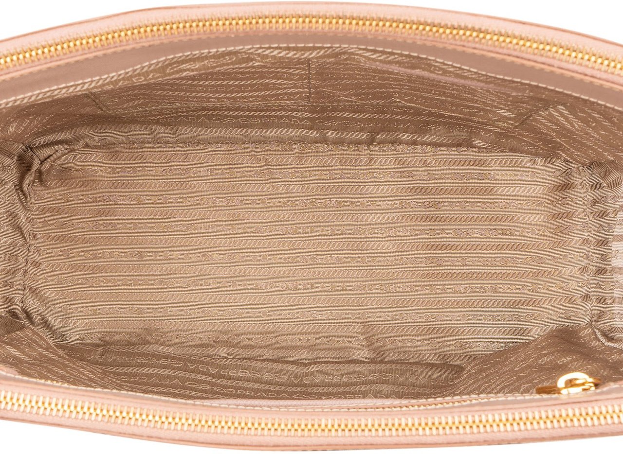 Prada Prada Saffiano Leather Galleria Handbag Rood