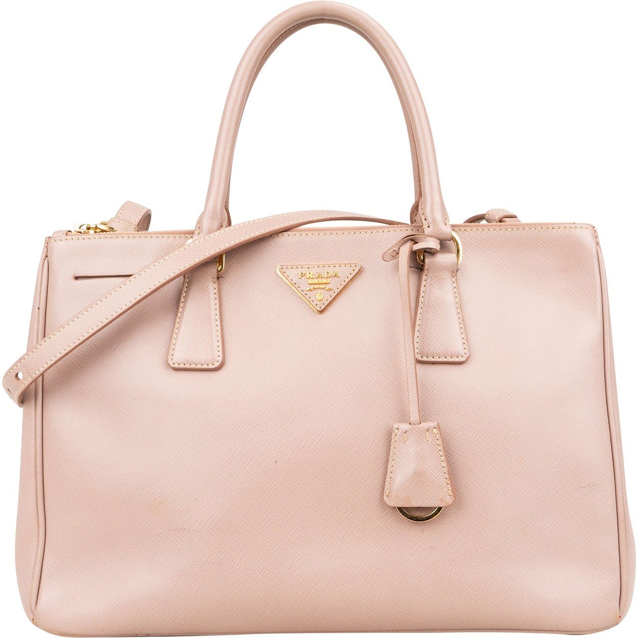 Prada Saffiano Leather Galleria Handbag Roze