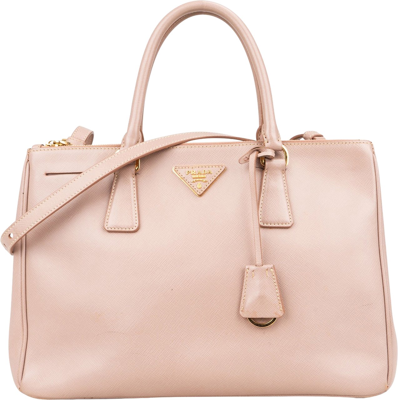 Prada Prada Saffiano Leather Galleria Handbag Rood