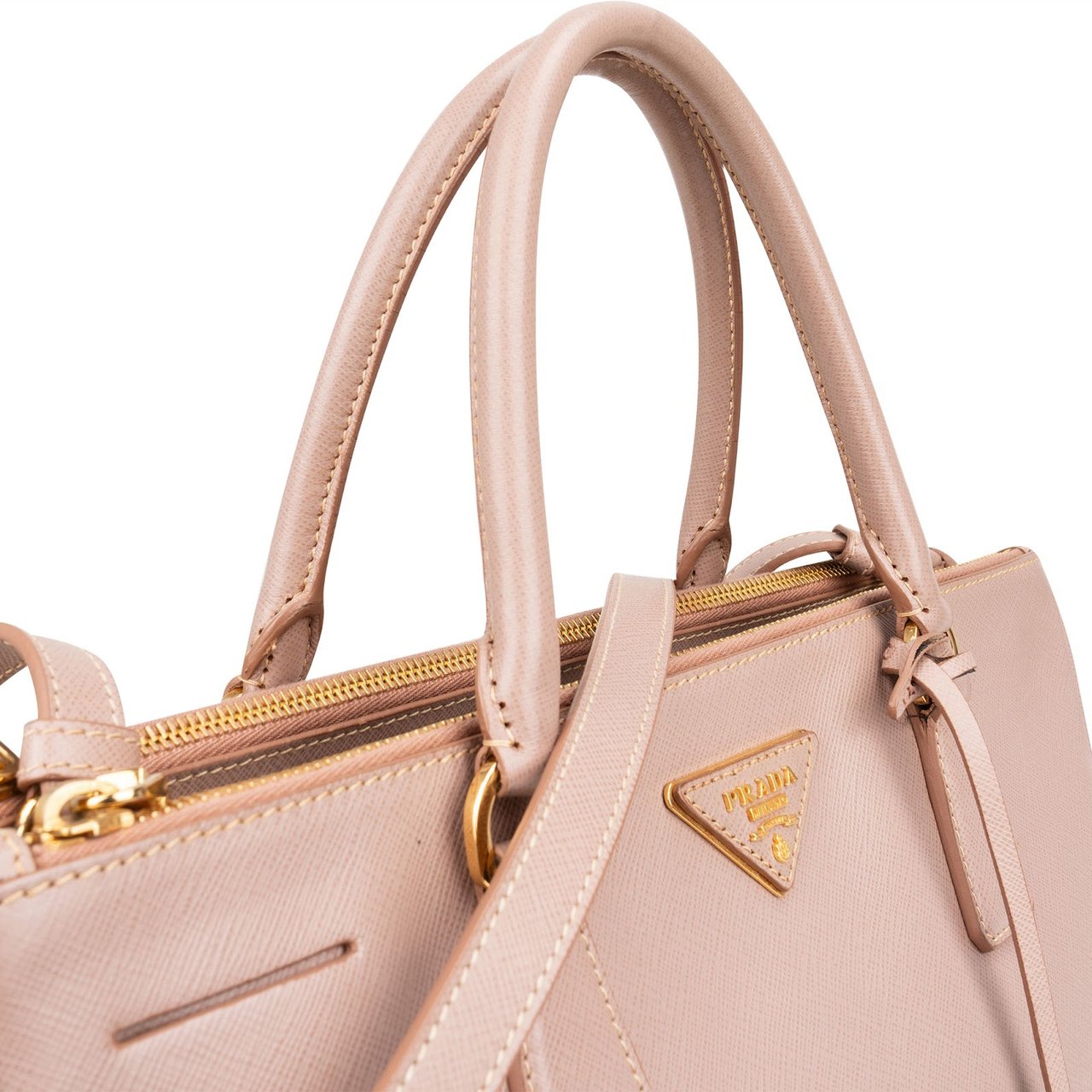 Prada Prada Saffiano Leather Galleria Handbag Rood