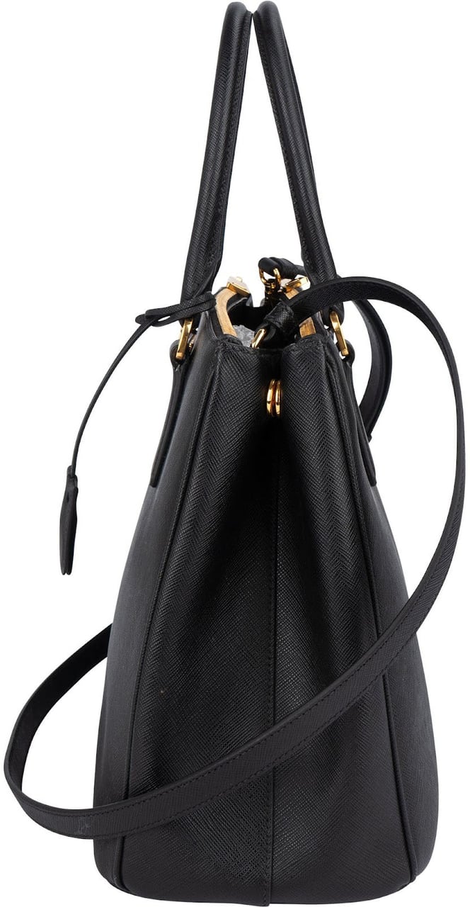 Prada Prada Saffiano Leather Galleria Handbag Zwart