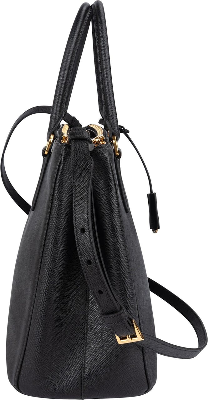 Prada Prada Saffiano Leather Galleria Handbag Zwart