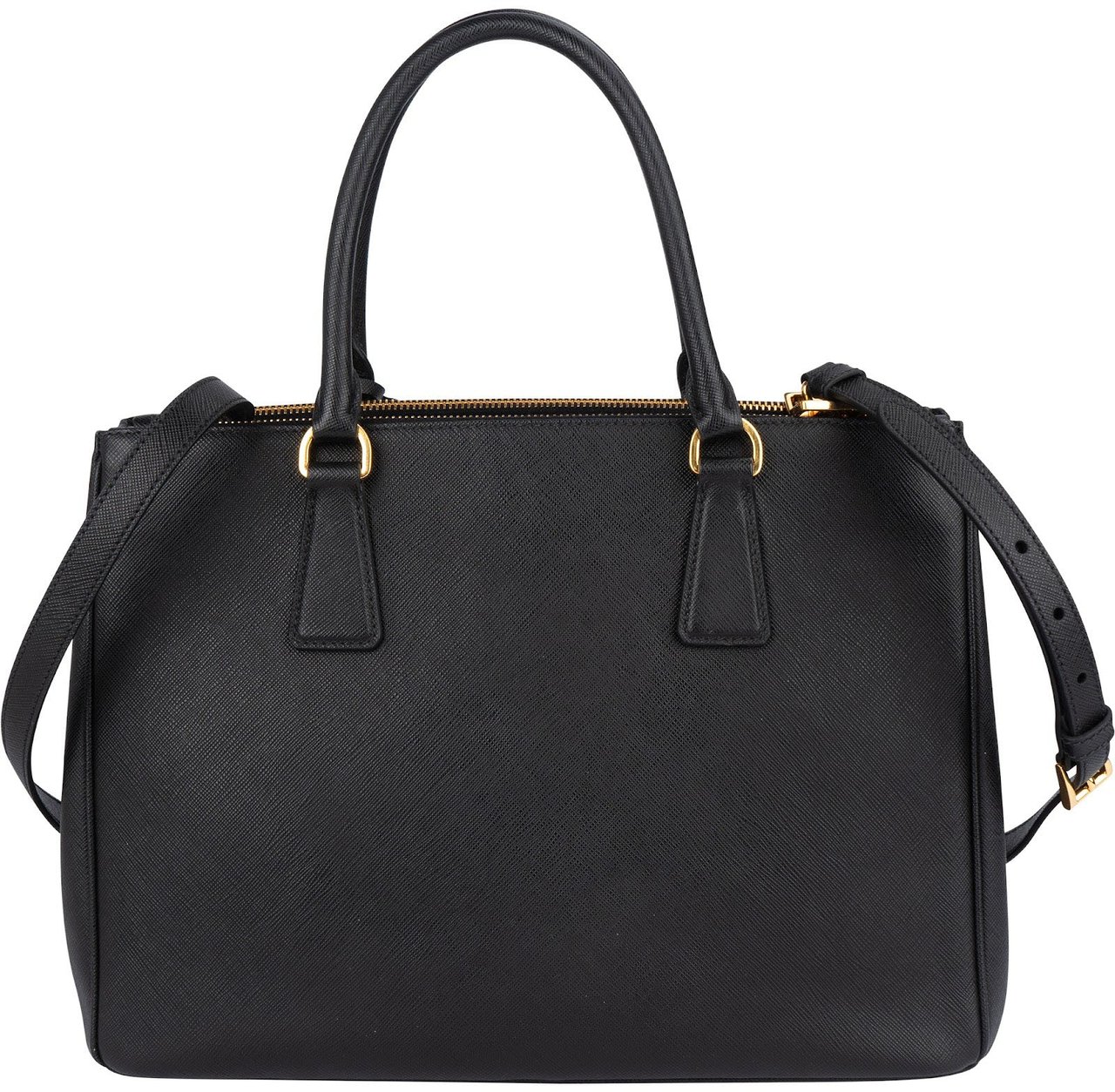 Prada Prada Saffiano Leather Galleria Handbag Zwart