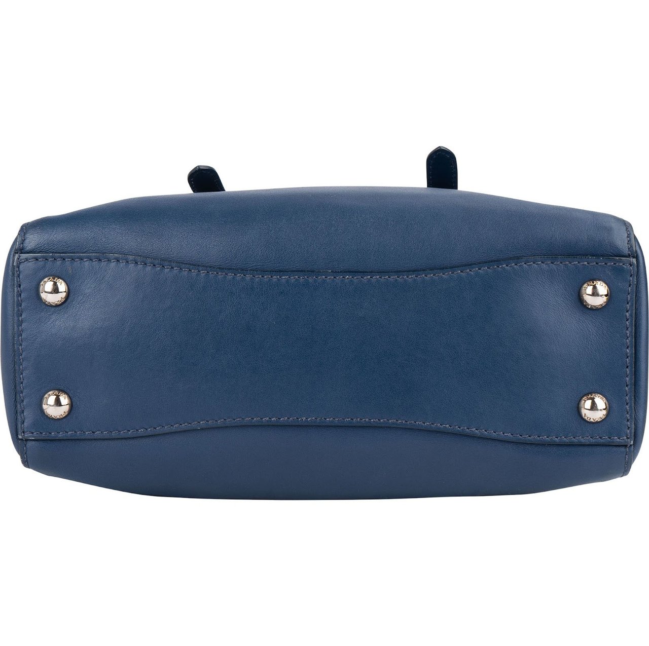 Prada Prada Blue Leather Tote Shoulder Bag Blauw