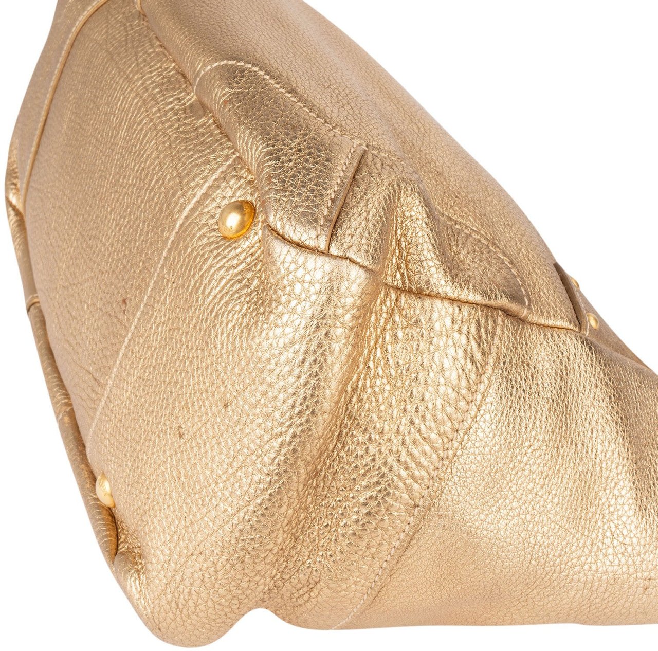 Prada Prada Golden Vitello Daino Leather Handbag Goud