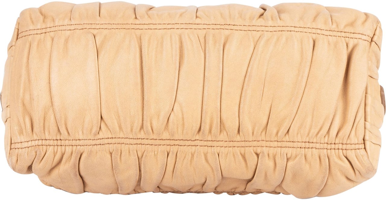 Prada Quilted Nappa Gaufre Chain Shoulder Bag Beige
