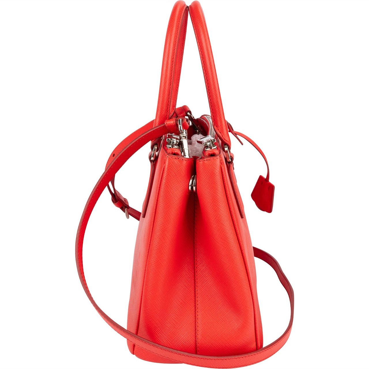 Prada Saffiano Leather Galleria Handbag Rood