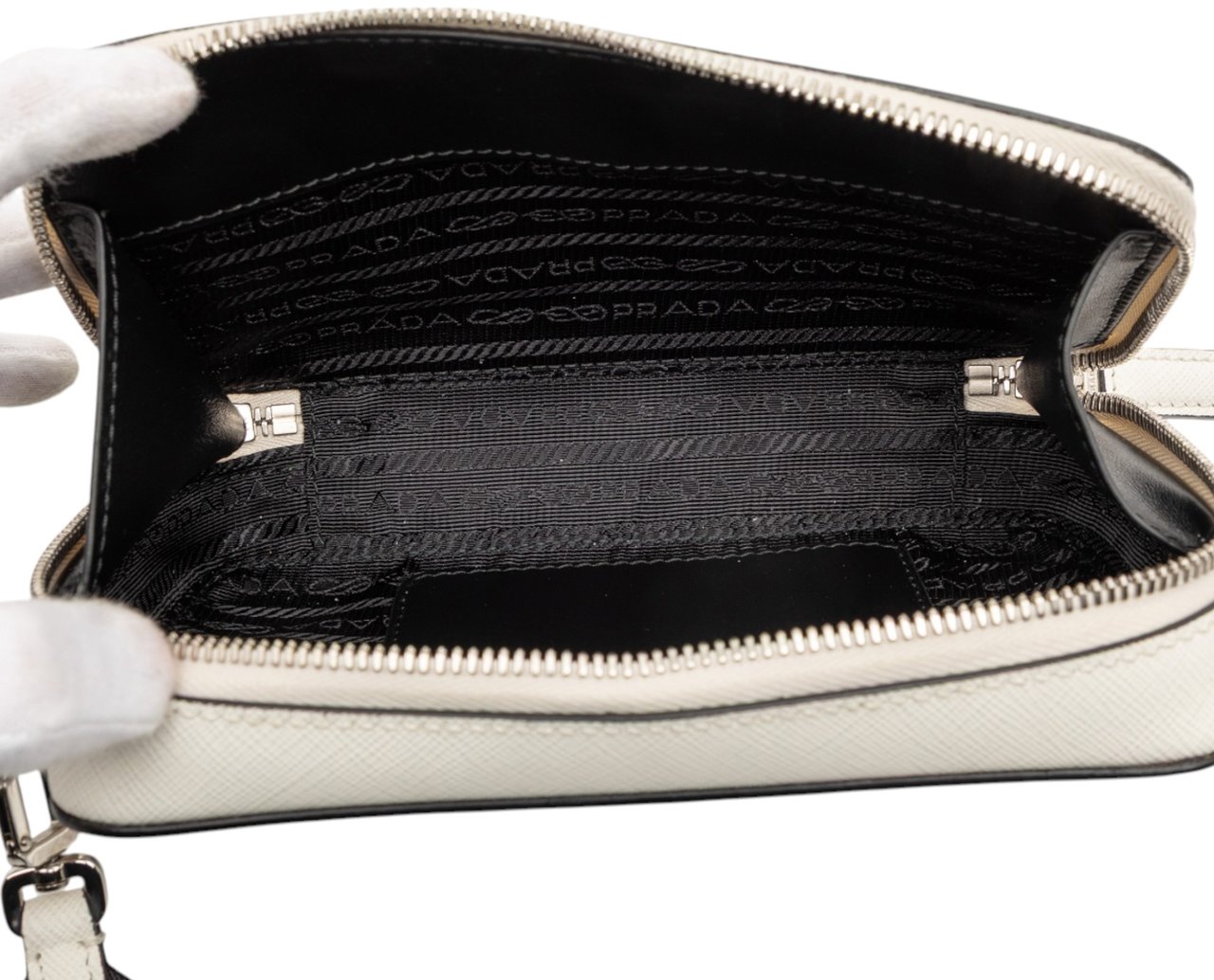 Prada Saffiano Brique Crossbody Wit