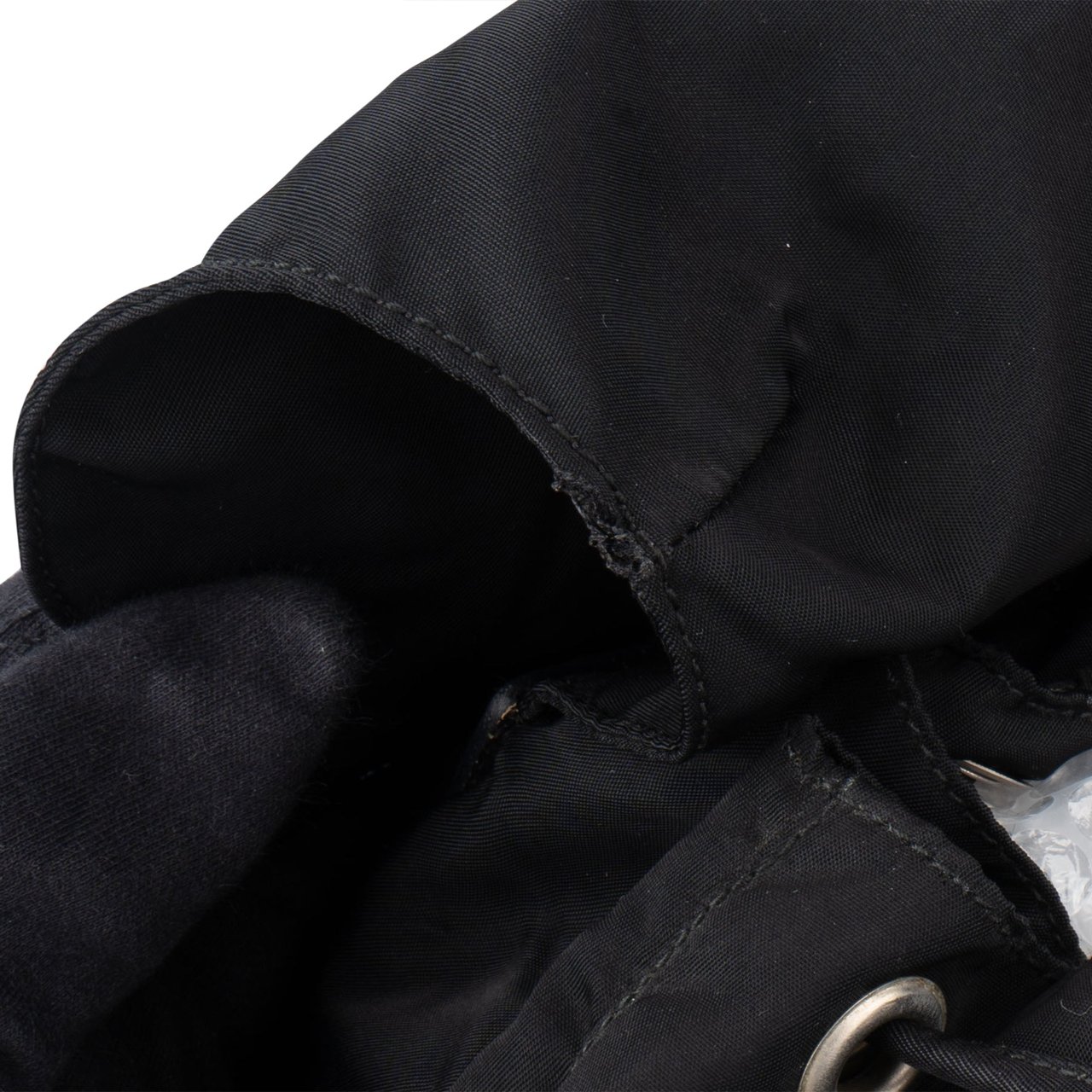Prada Prada Black Nylon Triangle Backpack Zwart