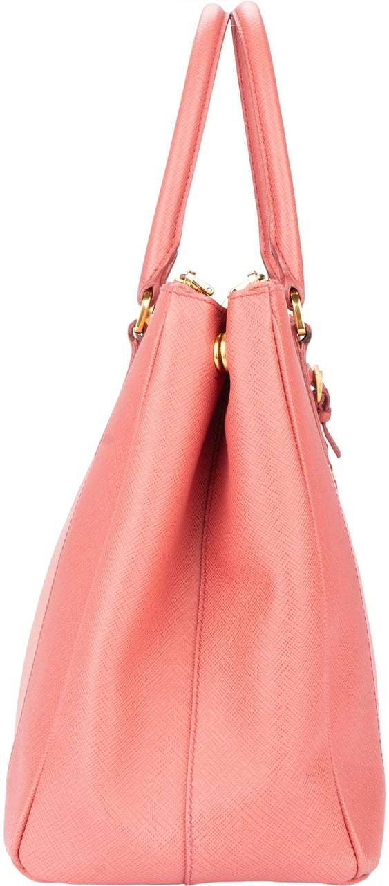 Prada Prada Bicolor Rose Saffiano Leather Galleria Handbag Divers