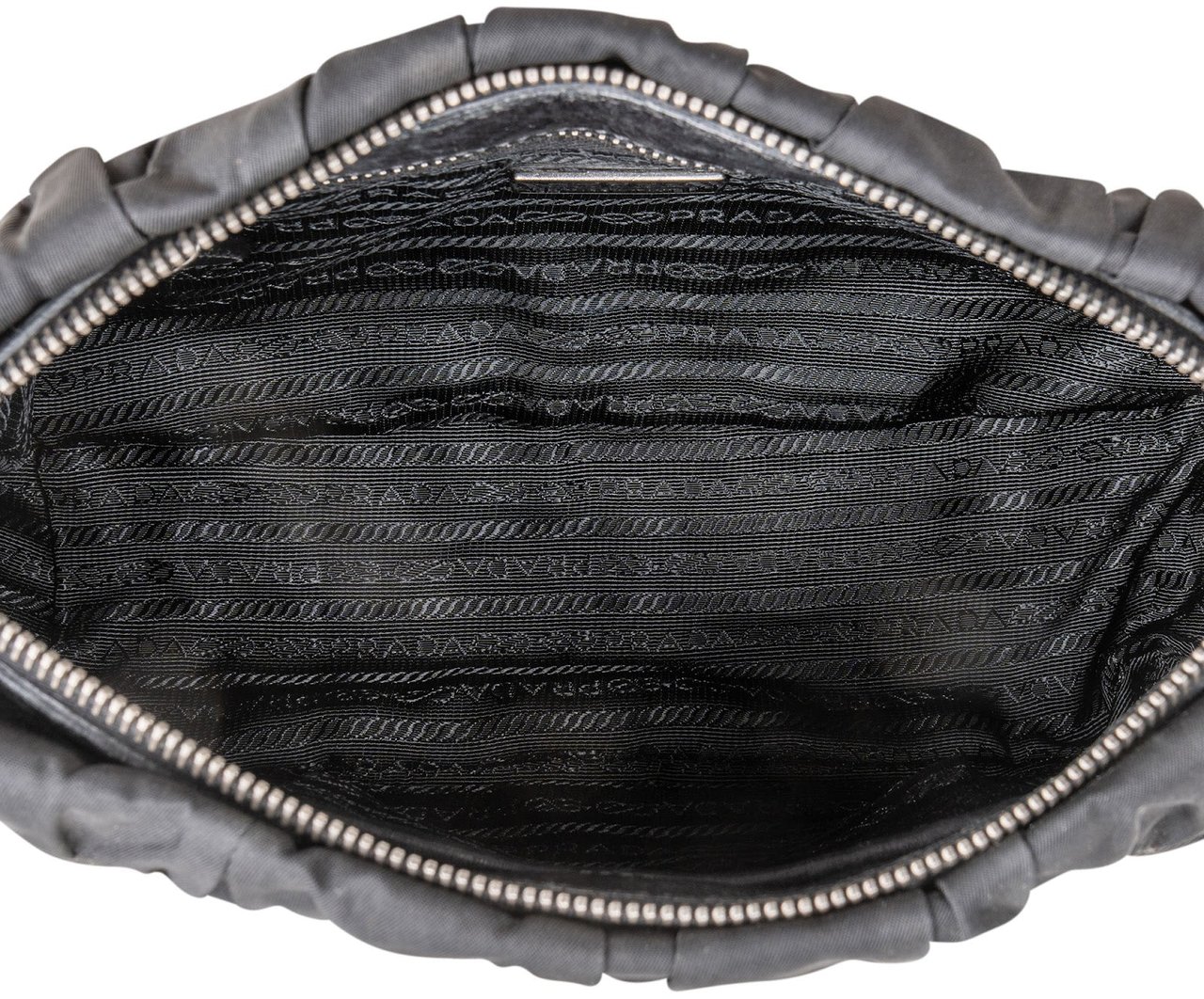 Prada Quilted Tessuto Gaufre Small Satchel Handbag Zwart