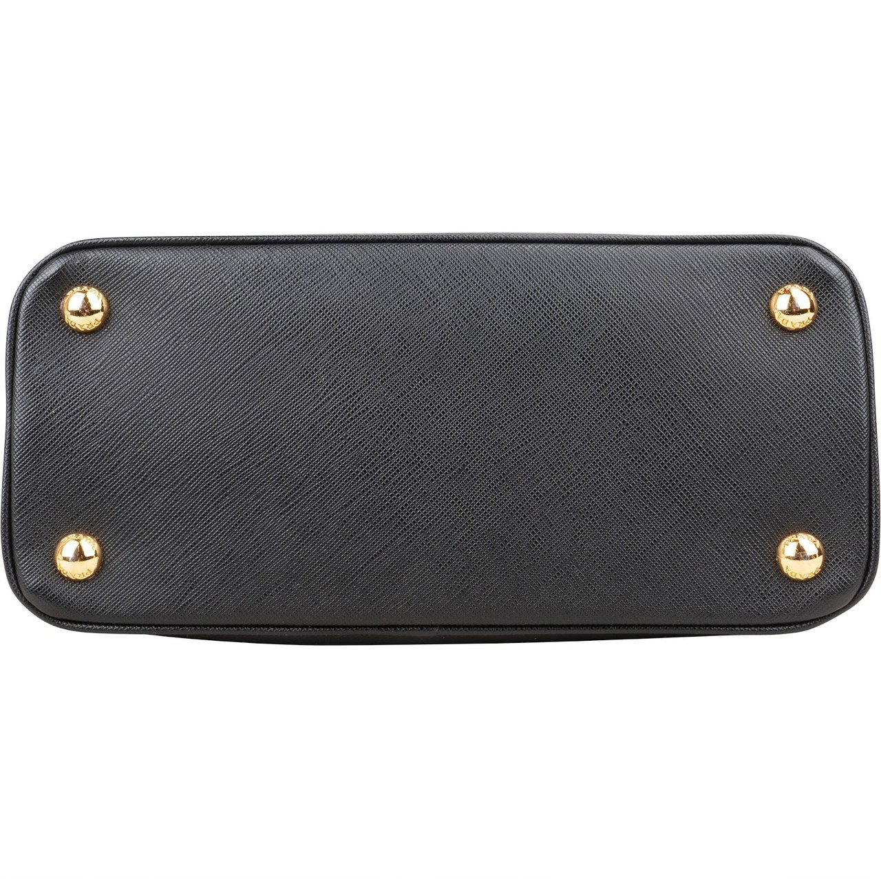 Prada Saffiano Leather Small Galleria Double ZIP Handbag Zwart