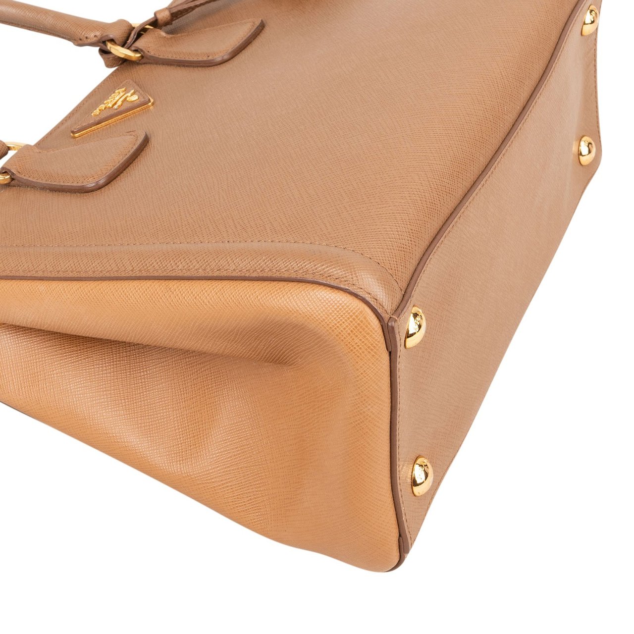 Prada Saffiano Leather Small Galleria Handbag Beige
