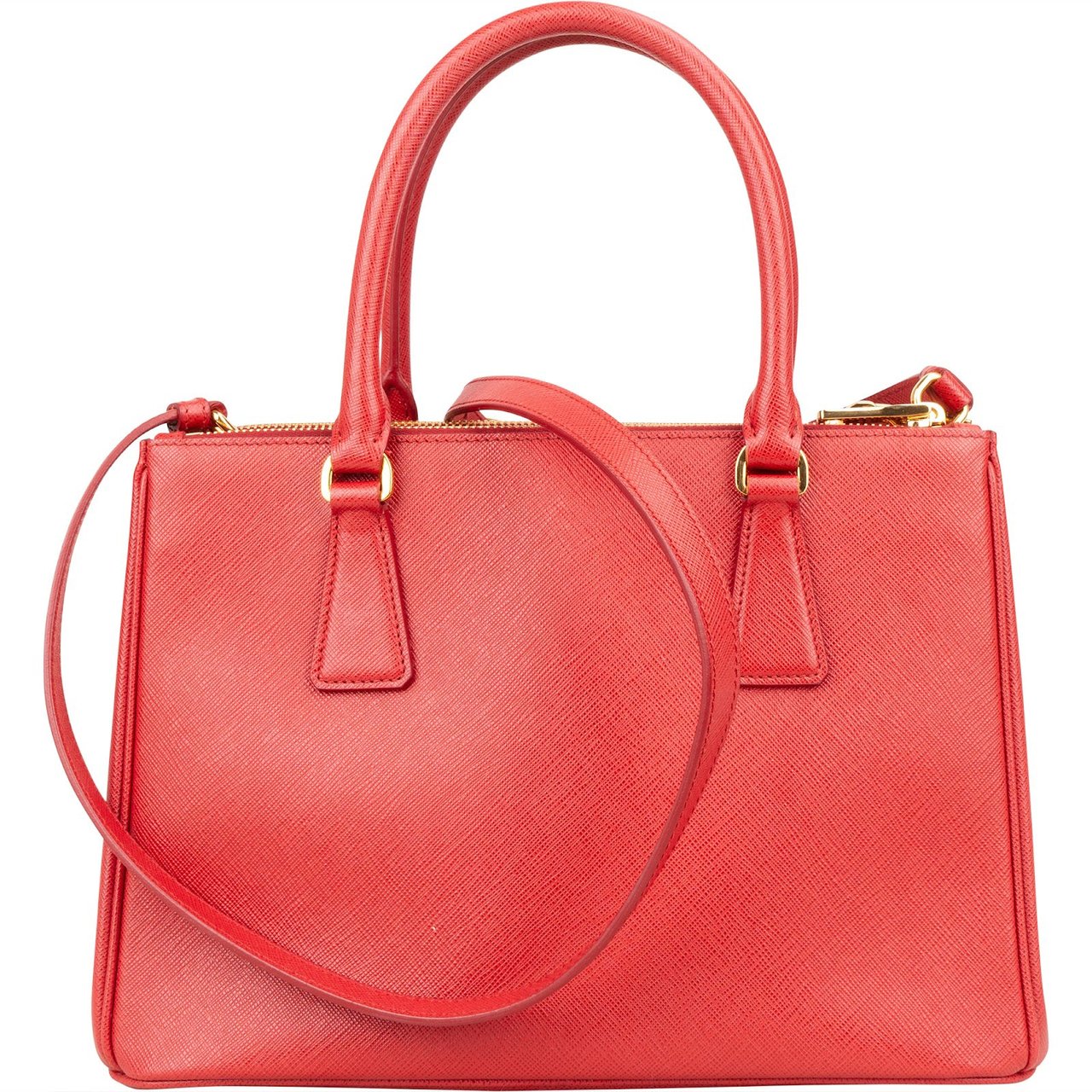 Prada Saffiano Leather Galleria Handbag Rood