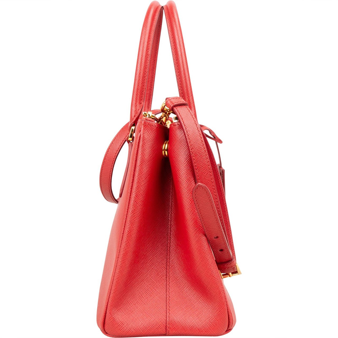 Prada Saffiano Leather Galleria Handbag Rood