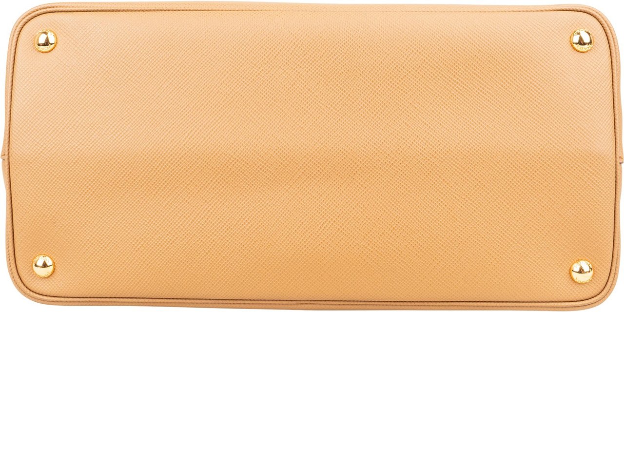 Prada Saffiano Leather Double Handbag Beige