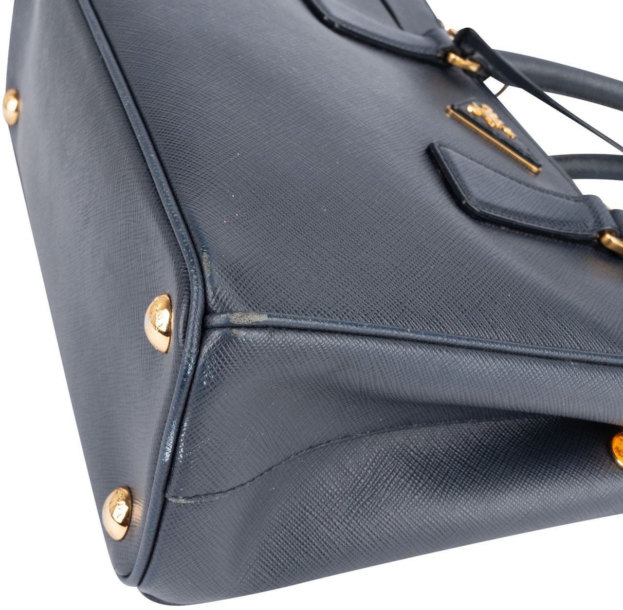 Prada Saffiano Leather Galleria Handbag Navy