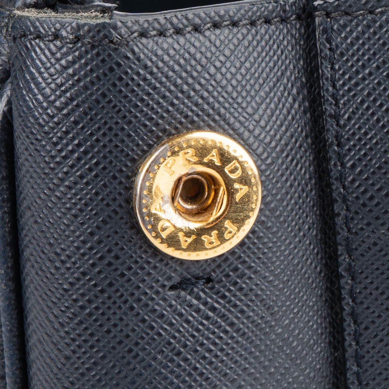 Prada Saffiano Leather Galleria Handbag Navy