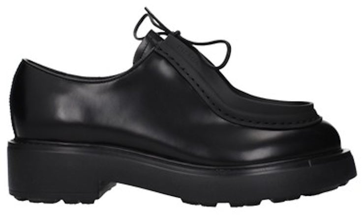 Prada Men’s Leather Oxfords and Derbies Zwart