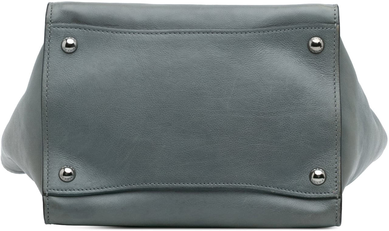 Prada Glace Calf Twin Pocket Satchel Grijs