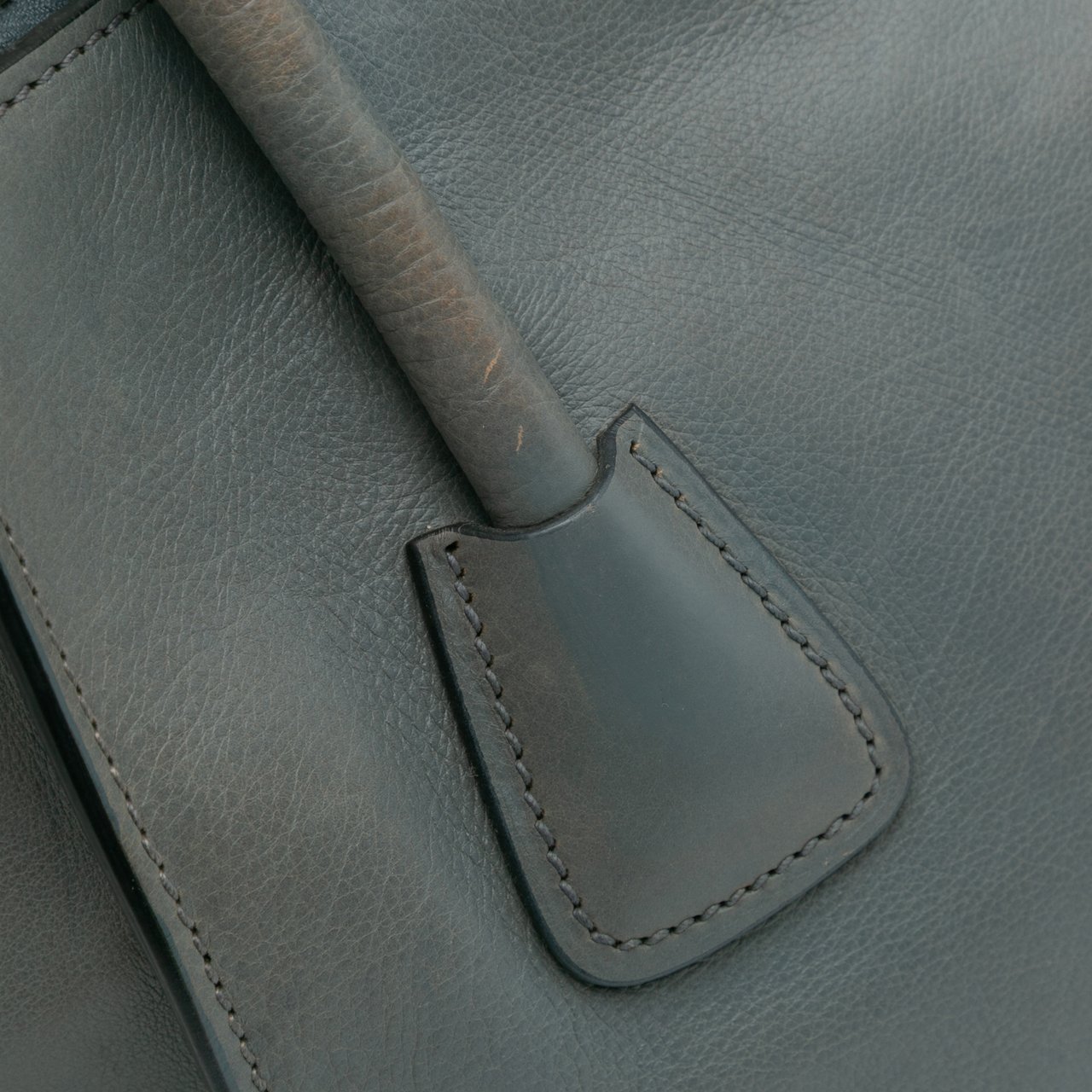 Prada Glace Calf Twin Pocket Satchel Grijs