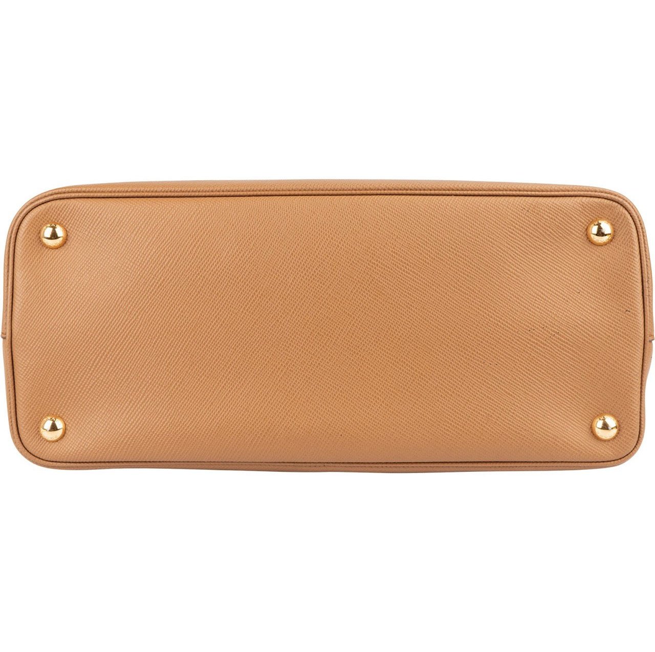 Prada Saffiano Leather Double Handbag Beige