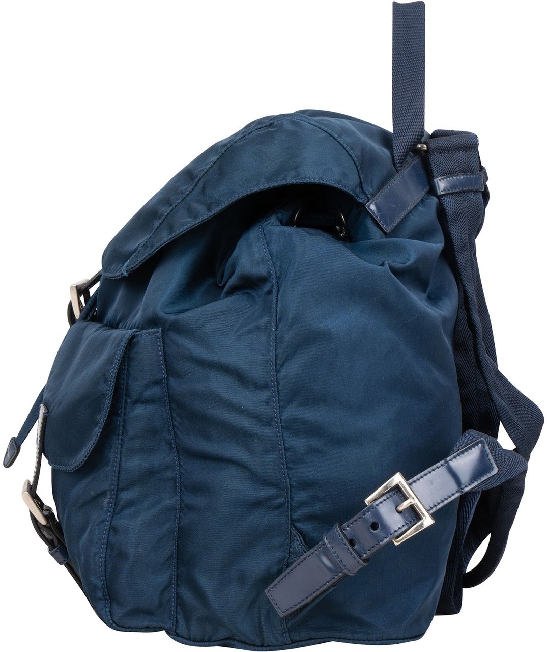 Prada Prada Nylon Triangle Backpack Blauw