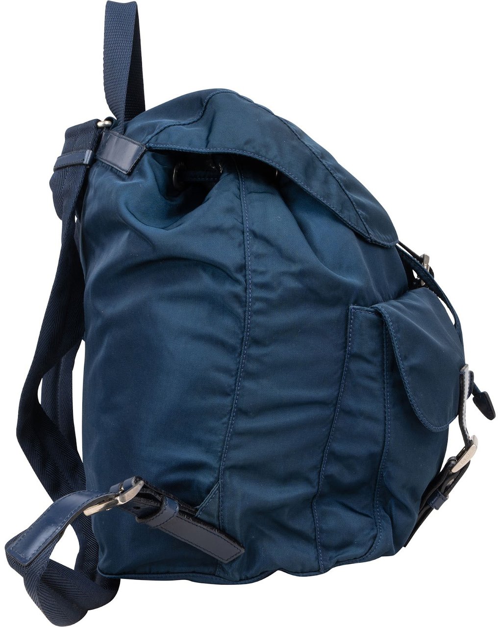 Prada Prada Nylon Triangle Backpack Blauw