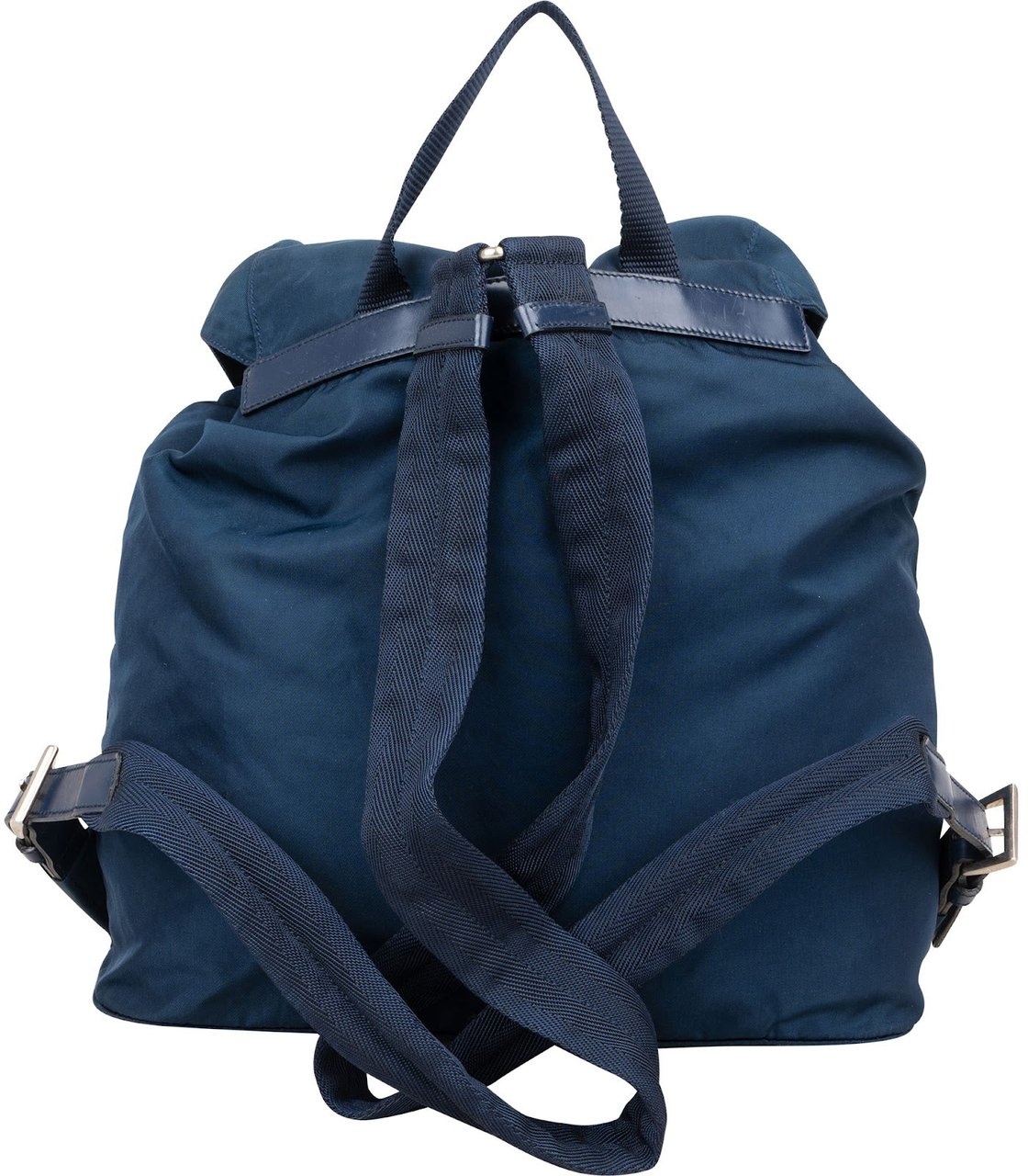 Prada Prada Nylon Triangle Backpack Blauw