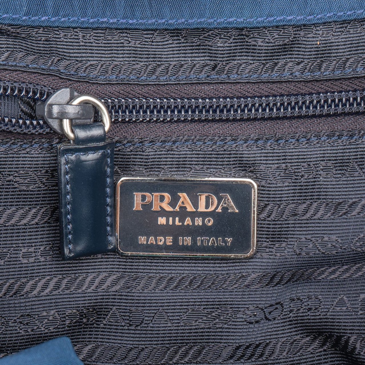 Prada Prada Nylon Triangle Backpack Blauw