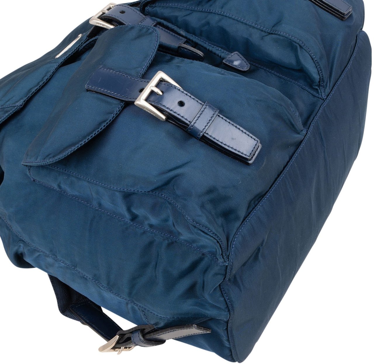 Prada Prada Nylon Triangle Backpack Blauw