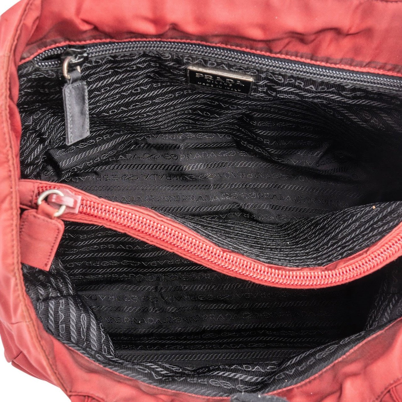 Prada Red Tessuto Handbag Rood