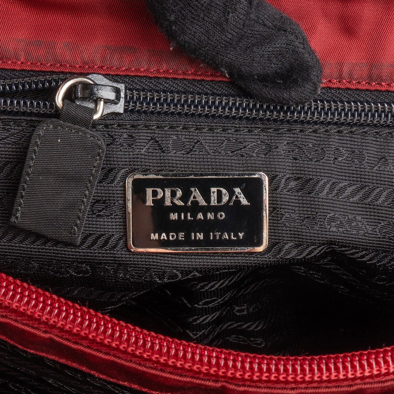 Prada Red Tessuto Handbag Rood