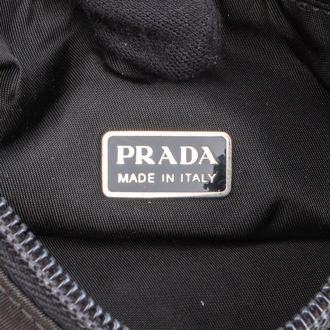 Prada Prada Nylon Triangle Vintage Re-Edition Handbag Zwart