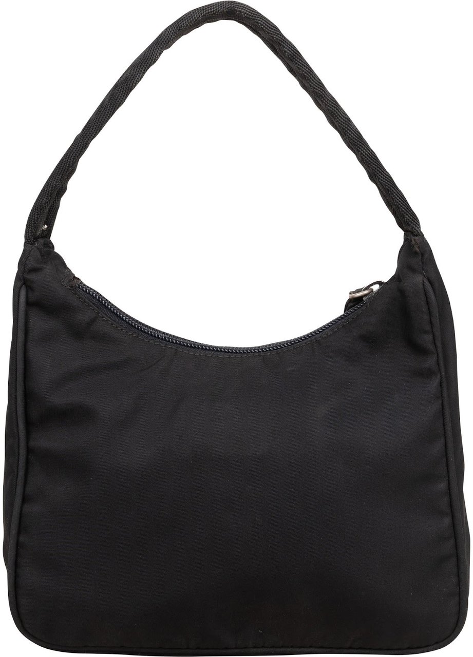 Prada Prada Nylon Triangle Vintage Re-Edition Handbag Zwart