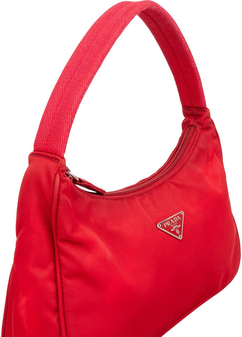 Prada Prada Nylon Triangle Vintage Re-Editon Handbag Rood