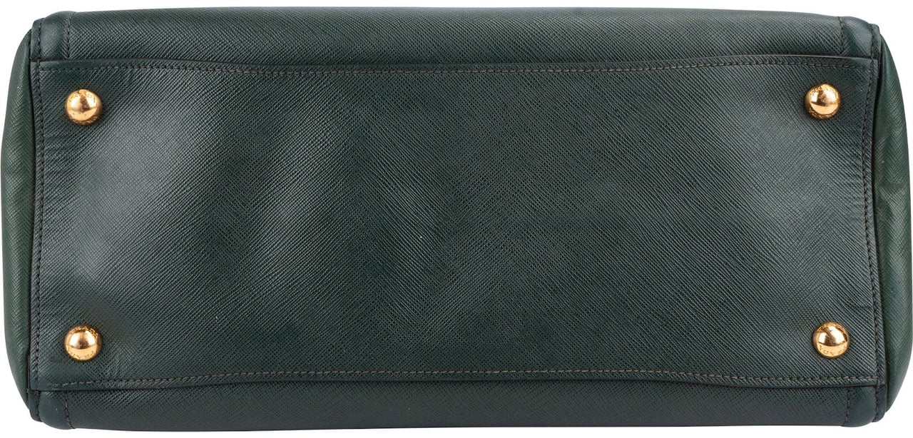 Prada Prada Saffiano Leather Lux Galleria Handbag Donkergroen