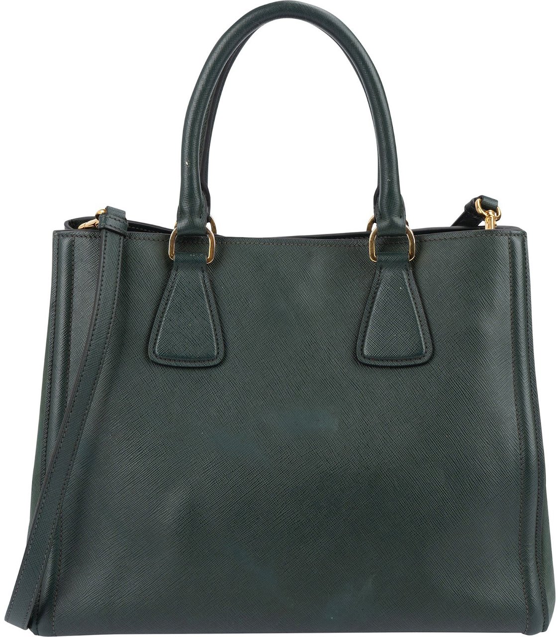 Prada Prada Saffiano Leather Lux Galleria Handbag Donkergroen