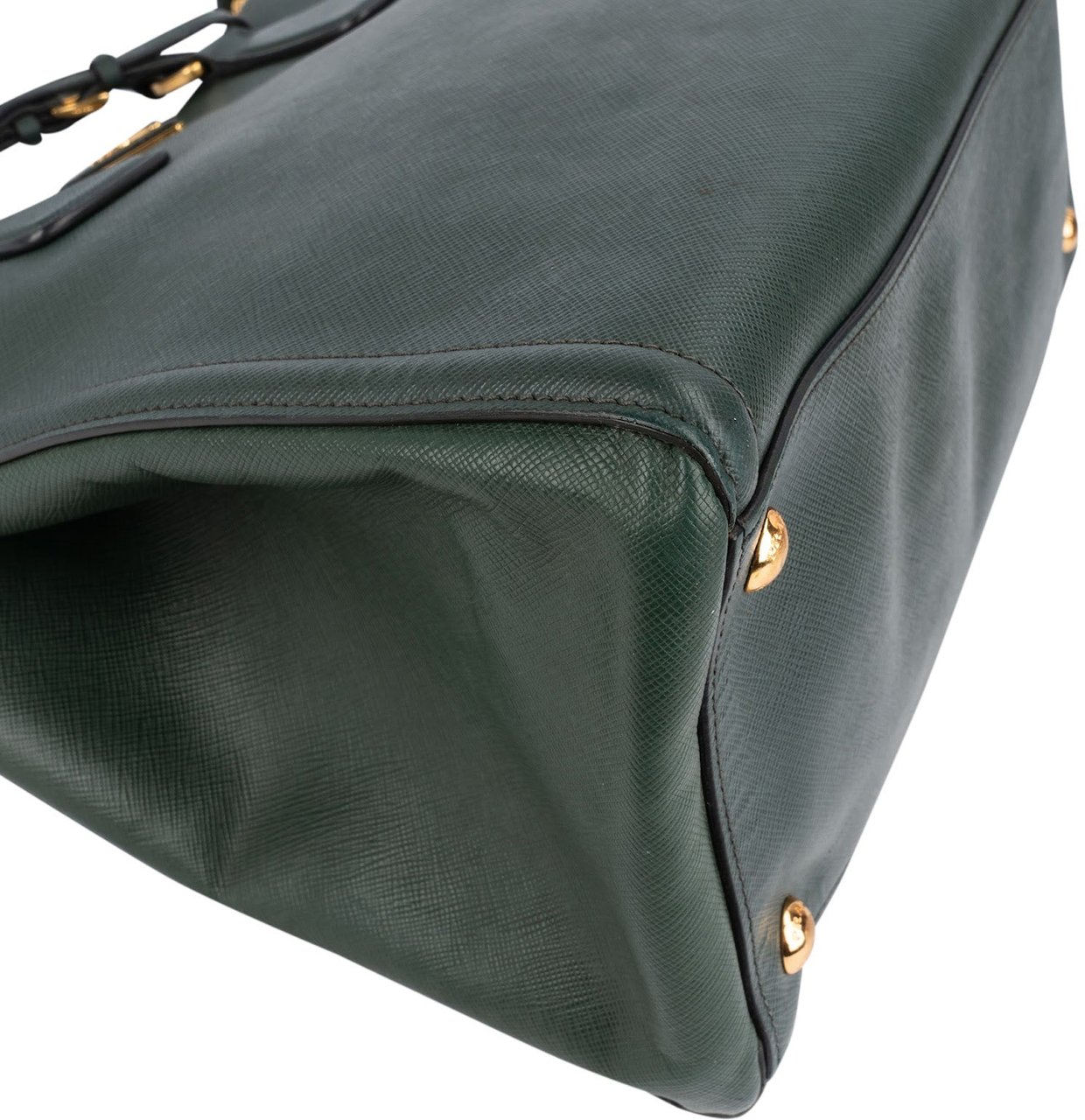 Prada Prada Saffiano Leather Lux Galleria Handbag Donkergroen