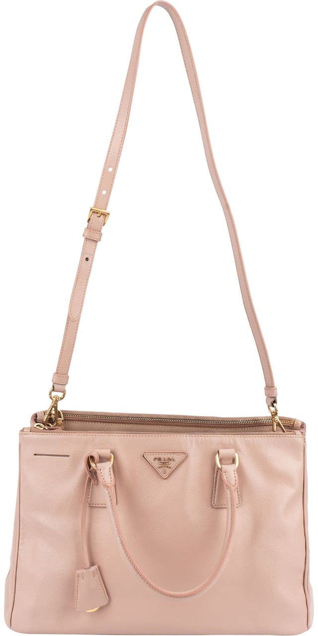 Prada Prada Saffiano Leather Galleria Handbag Rood