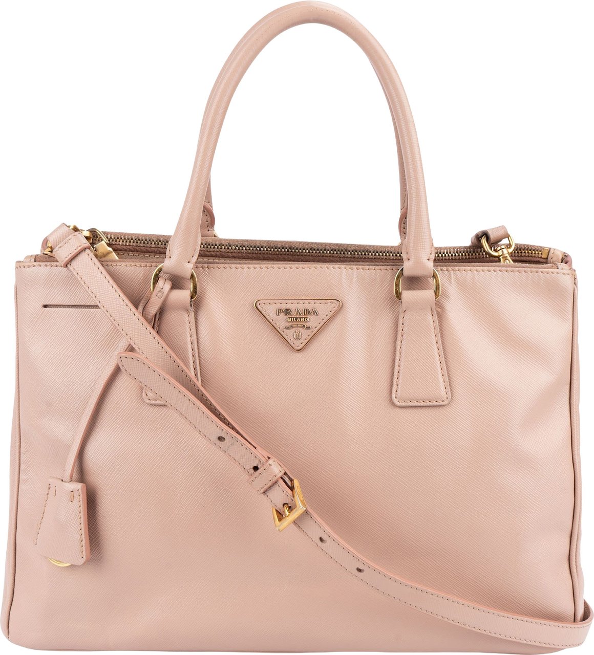 Prada Prada Saffiano Leather Galleria Handbag Rood