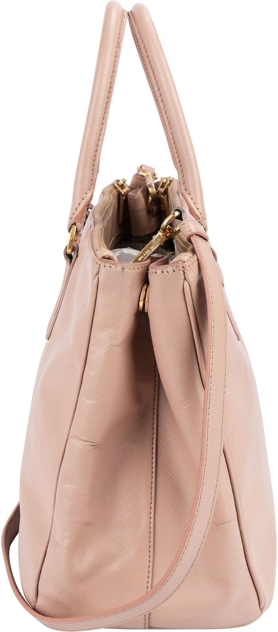 Prada Prada Saffiano Leather Galleria Handbag Rood